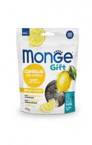 Monge Cane Gift Coniglio con Limone Immunity Support  Super M 150g Monge Cane Gift Coniglio con Limone Immunity Support  Super M 150g